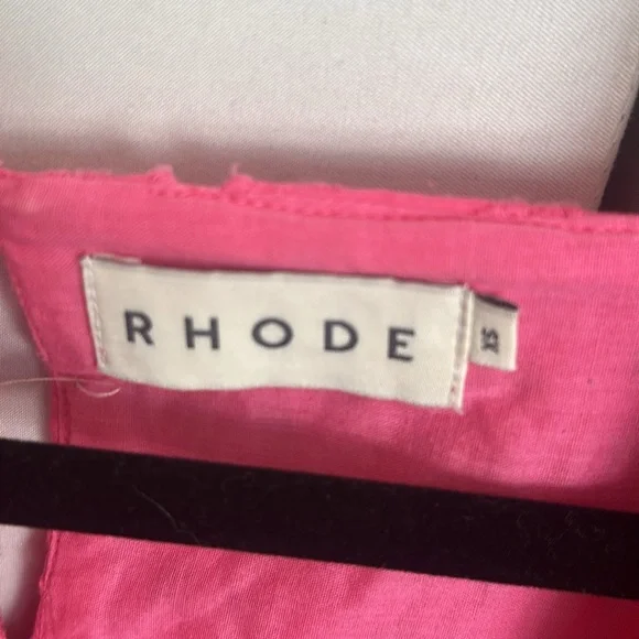 RHODE Mika eyelet blouse pink XS - Picture 7 of 14